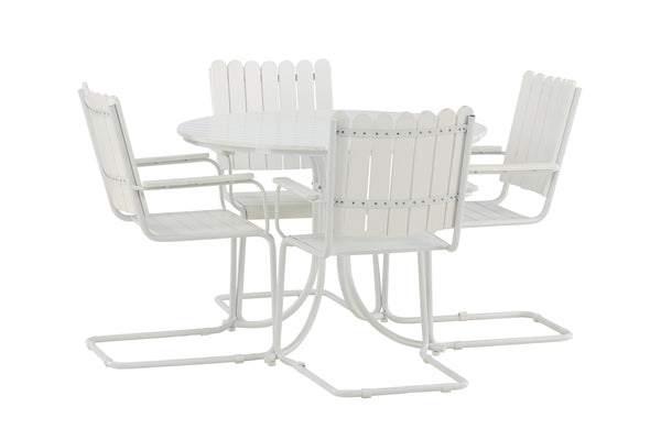 Dining groups HOLMSUND Aintwood 2in1 (Dining table &amp; Dining chairs) White