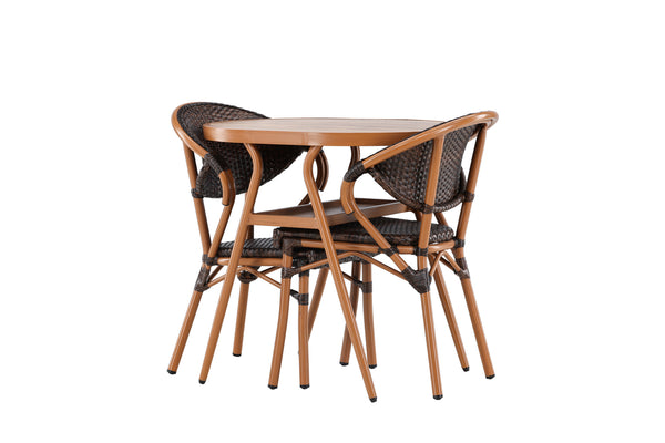 Café Set ABRANTES Aluminum Brown