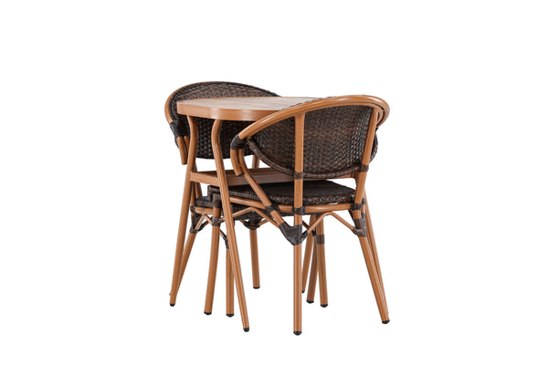 Café Set ABRANTES Aluminum Brown