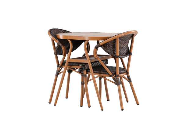 Café Set ABRANTES Aluminum Brown