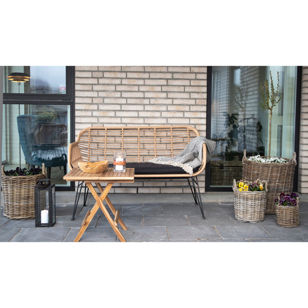 Soffa TRIESTE PU Rattan 68x126x81 Natur