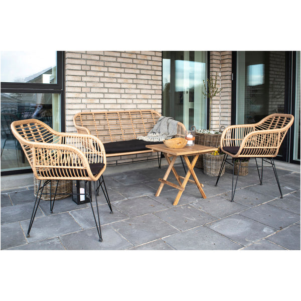 Soffa TRIESTE PU Rattan 68x126x81 Natur