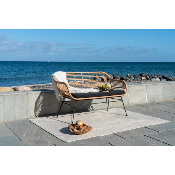 Soffa TRIESTE PU Rattan 68x126x81 Natur