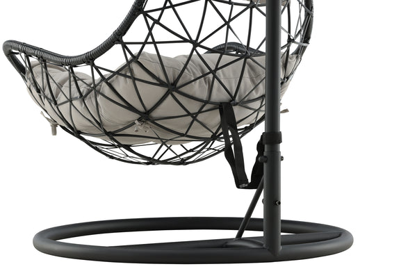 Hanging chairs VIDE Artificial rattan Black 