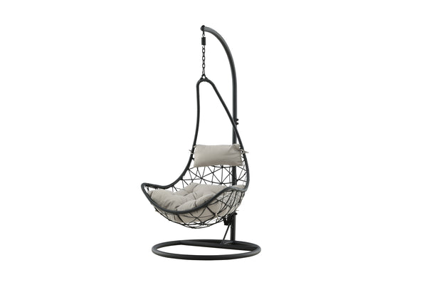 Hanging chairs VIDE Artificial rattan Black 