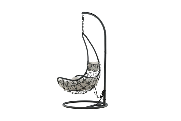 Hanging chairs VIDE Artificial rattan Black 