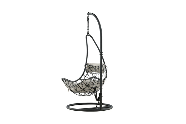 Hanging chairs VIDE Artificial rattan Black 