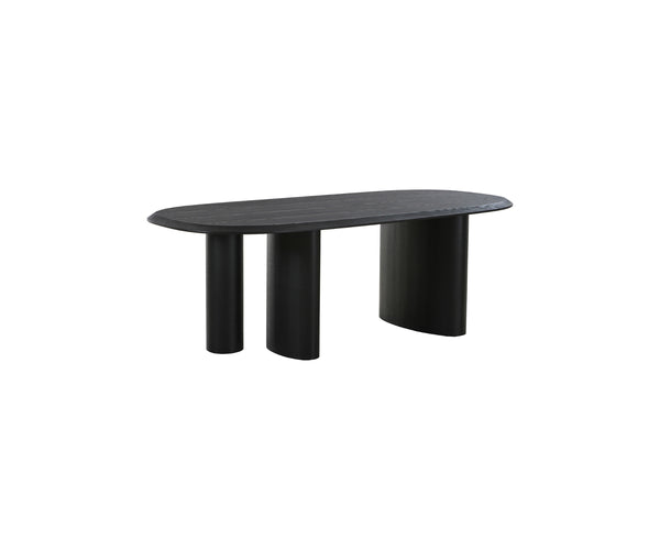 Dining table TIRANO MDF 100x220x76 Black