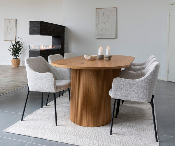 Dining table BOAVISTA MDF 100x210x75 Natural