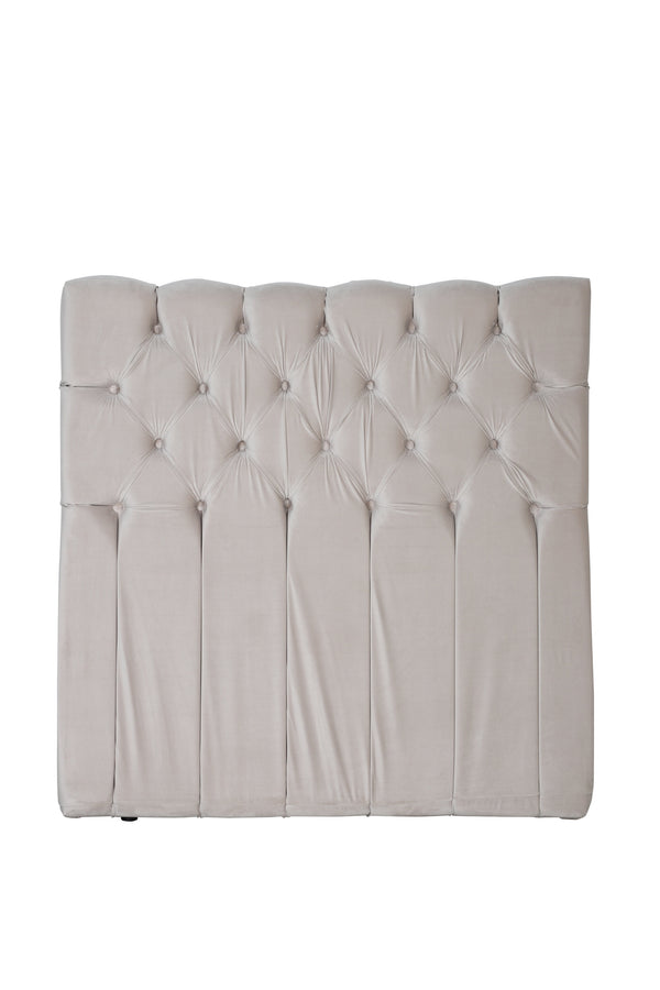 Sänggavel SÄRNA Sammet 120x125 cm-Beige