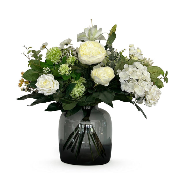 Konstgjorda Blommor - Bukett M - White Dream - 60 cm