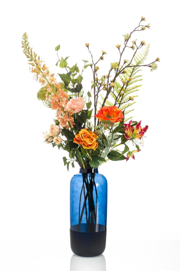 Konstgjorda Blommor - Bukett XL Happy Orange - 109 cm