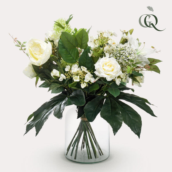 Konstgjorda Blommor - Bukett M - White Dream - 60 cm