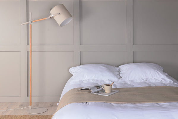 Golvlampa DENNIS Linen E27-Beige