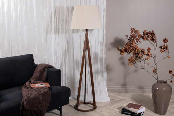 Golvlampa KONA Linen E27-Brun